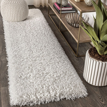 Aydin Solid Plush Shag Area Rug